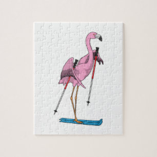 Flamingo Skiloper Ski Legpuzzel