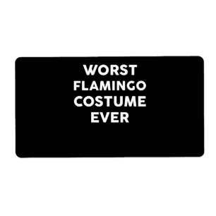 Flamingo Slechtste Flamingo kostuum ooit Etiket