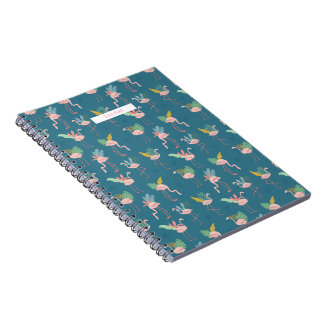 Flamingo Spiral Notitieboek met Tropisch patroon