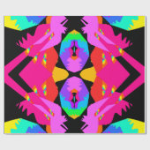 Flamingo Splash Fractal Gift Wrap Cadeaupapier (Vlak)