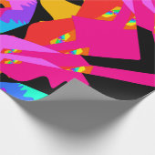 Flamingo Splash Fractal Gift Wrap Cadeaupapier (Hoek)
