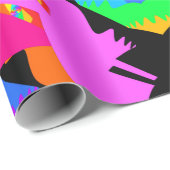Flamingo Splash Fractal Gift Wrap Cadeaupapier (Rol Hoek)
