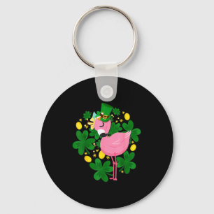 Flamingo St. Patrick Dag Grappig Nk Vogel Liefhebb Sleutelhanger