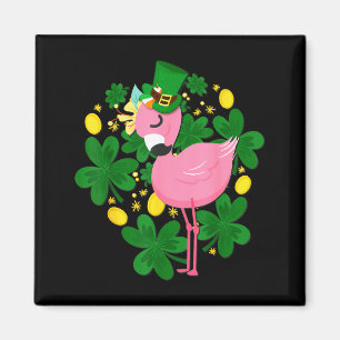 Flamingo St. Patrick-dag grappig Nk vogelliefhebbe Magneet