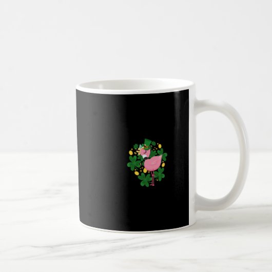 Flamingo St Patrick Day Fun Pink Bird Lover Gift1 Koffiemok (Rechts)