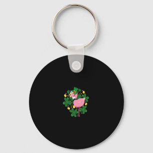 Flamingo St Patrick Day Fun Pink Bird Lover Gift1 Sleutelhanger