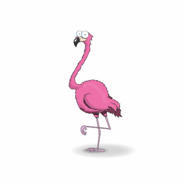 Flamingo Staand Fotobeeldje (Voorkant)