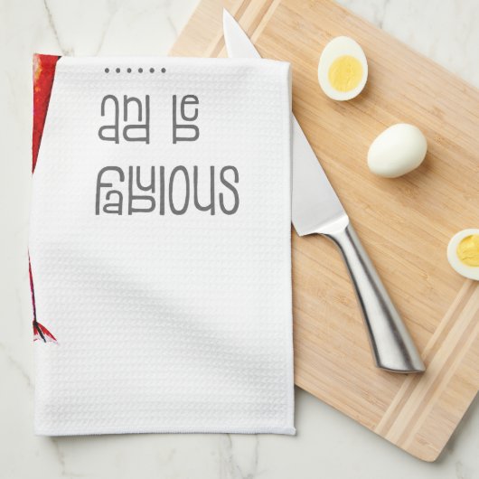 Flamingo Stand-all is een fabelachtig, grappig Gez Theedoek (Quarter Fold)