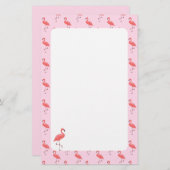 Flamingo Stationery Paper Briefpapier (Voorkant / Achterkant)