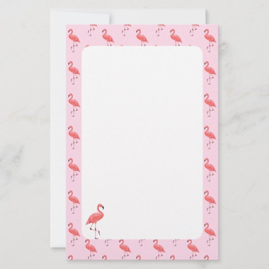 Flamingo Stationery Paper Briefpapier (Voorkant)