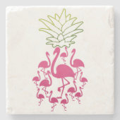 Flamingo Steencoaster| Lover Steencoaster Stenen Onderzetter (Voorkant)