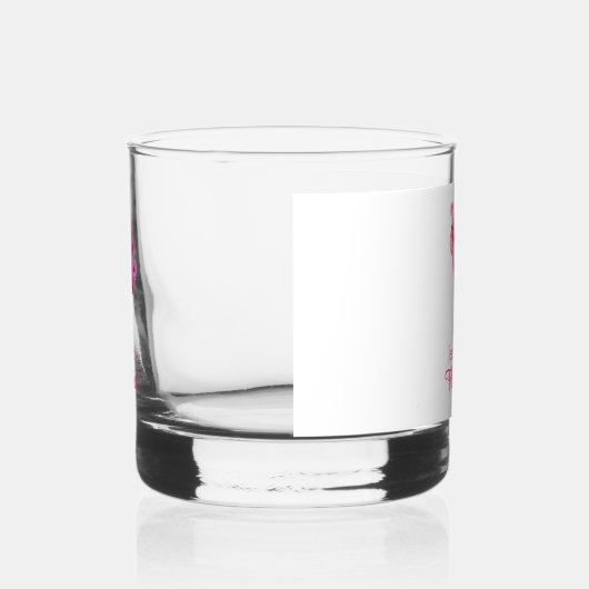 Flamingo Strand Bruiloft Bruidsmeisje Koppel Yeah Whisky Glas (Links)