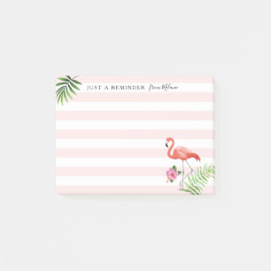 Flamingo Stripes Post-it® notes, 4 x 3 inch Notes
