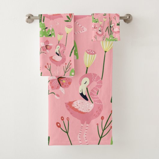 Flamingo Summer Collectie One Design 4 Bad Handdoek (Insitu)