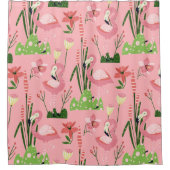 Flamingo Summer Collectie One Design 4 Douchegordijn (Voorkant)