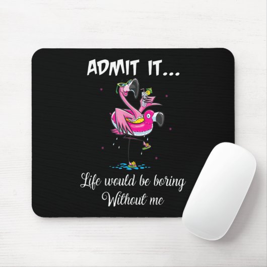 Flamingo Summer geeft toe dat het leven zou vervel Muismat (Met muis)