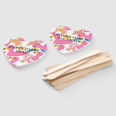 Flamingo summer party handwaaier (Niet-gemonteerd)