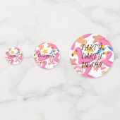 Flamingo summer party photo confetti (Voorkanten)