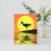 Flamingo Sunset Briefkaart (Staand voorkant)