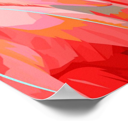 Flamingo sunset poster (Hoek)