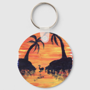 Flamingo Sunset Sleutelhanger