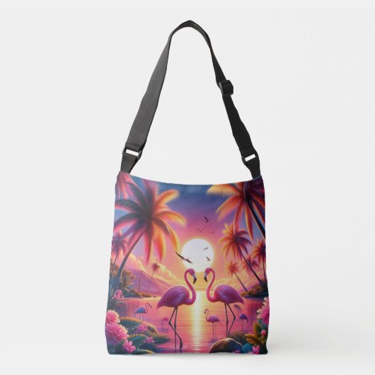 Flamingo tas! crossbody tas (Voorkant)