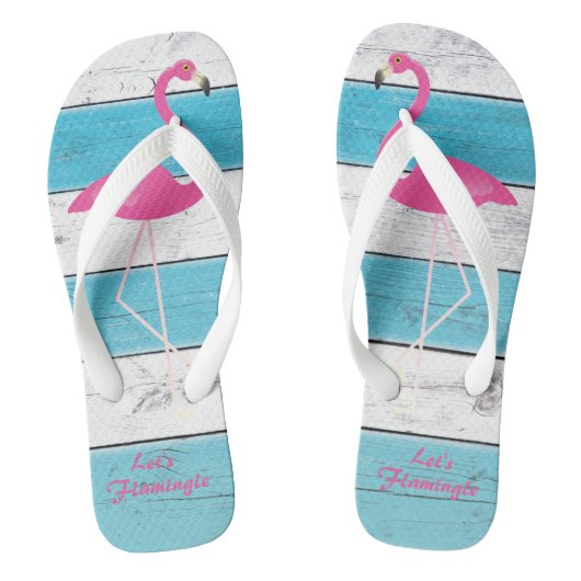 Flamingo-Teenslippers in Turquoise Teenslippers (Voetbed)