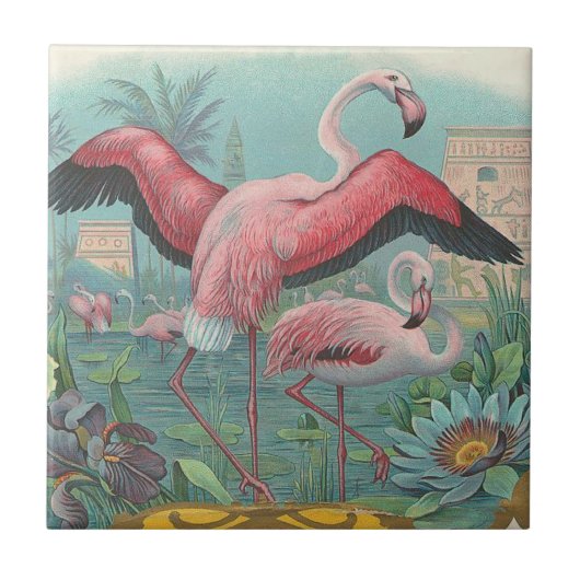 Flamingo Tegeltje (Voorkant)