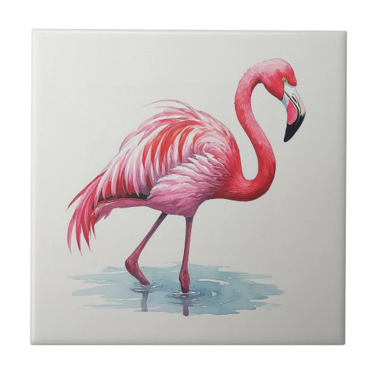 Flamingo Tegeltje (Voorkant)