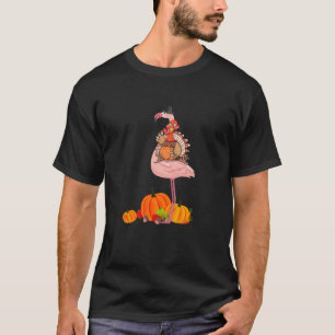 Flamingo Thanksgiving Halloween T-shirt