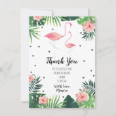Flamingo thema Baby shower bedankkaart Kaart (Voorkant)