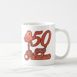 Flamingo Theme 50 en Fabulous 50th Birthday Koffiemok