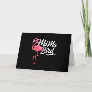 Flamingo Theme Birthday Gift - Mama Bird Flamingo Kaart