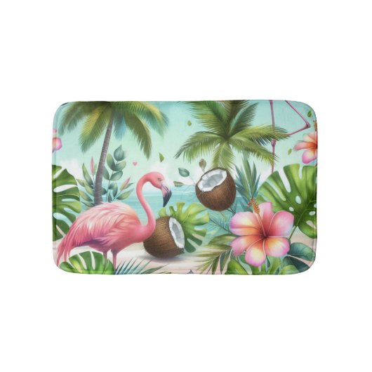 Flamingo Toevlucht Badmat (Voorkant)