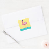 Flamingo Top Hat Sticker (Envelop)