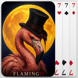 Flamingo Top Hoed Gotische Surrealist Pokerkaarten