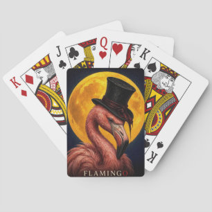 Flamingo Top Hoed Gotische Surrealist Pokerkaarten