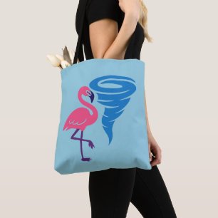 Flamingo Tornado Bold Moderne Grafische Kunst Draagtas