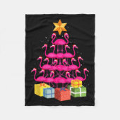 Flamingo Tree Funny Ugly Christmas Fleece Deken (Voorkant)