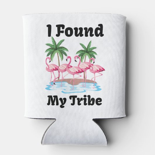 Flamingo Tribe Beach Bachelorette Party Matching Blikjeskoeler (Achterkant)