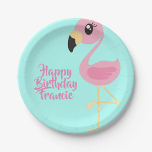 Flamingo Tropical 1st Birthday Borden Papieren Bordje
