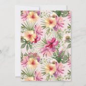 Flamingo Tropical Baby shower Kaart (Achterkant)