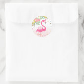 Flamingo Tropical Birthday Envelope Seal Sticker (Tas)