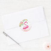 Flamingo Tropical Birthday Envelope Seal Sticker (Envelop)