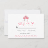 Flamingo Tropical Hawaiian Luau Beach Wedding RSVP (Devant)