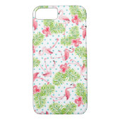 Flamingo Tropical iPhone Case Hoesje (Achterkant)