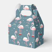 Flamingo Tropical Kerstmis Bedankdoosjes (Achterkant)