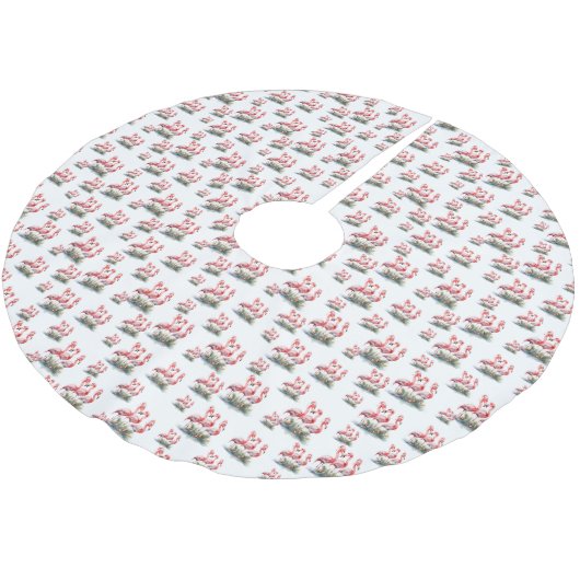 Flamingo Tropical Kerstmis Kerstboom Rok (Gekanteld)