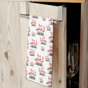 Flamingo Tropical Kerstmis Theedoek