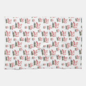 Flamingo Tropical Kerstmis Theedoek (Horizontaal)